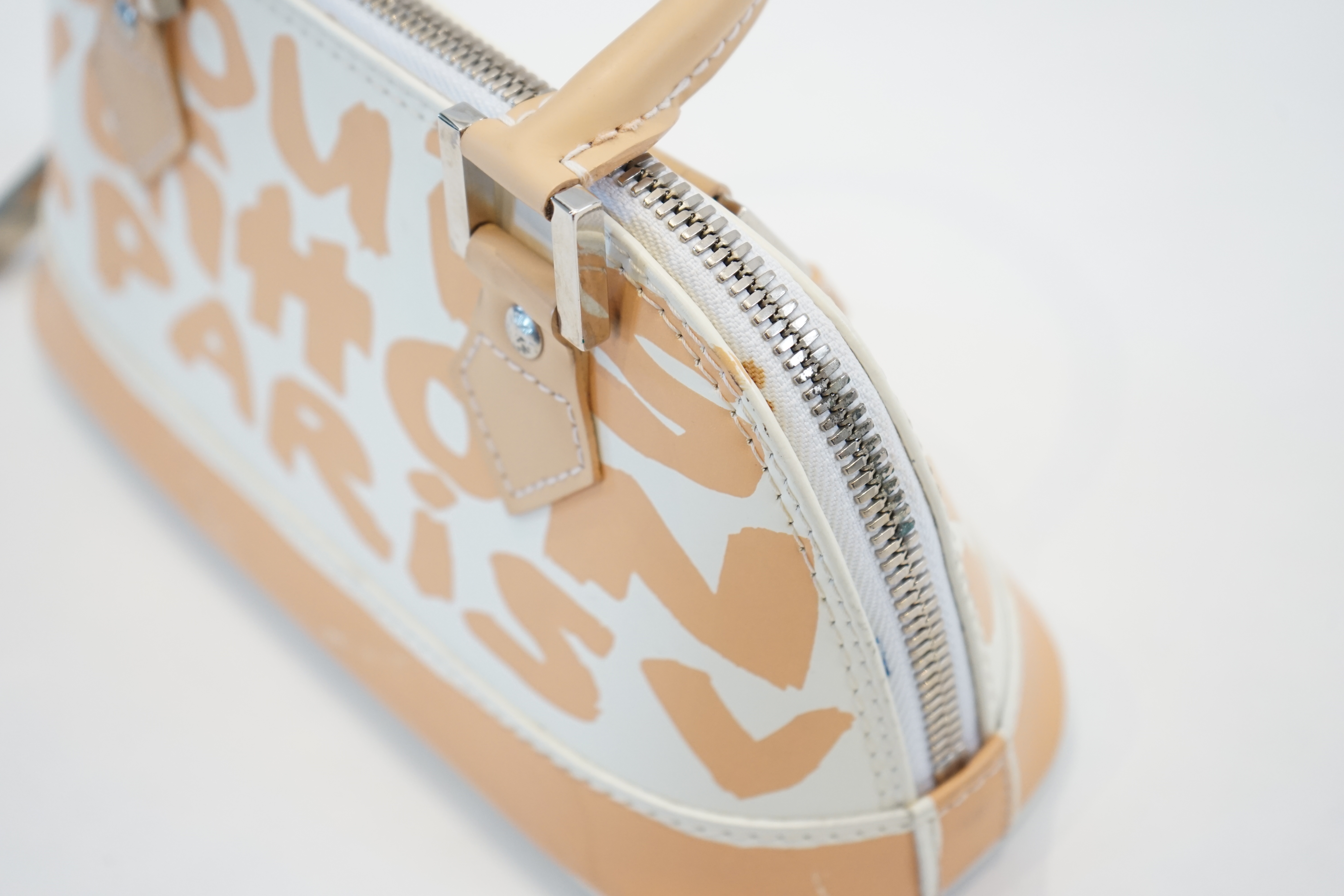 A Louis Vuitton x Stephen Sprouse 2001 GRAFFITI Alma BB Handbag - Neutrals width 25cm, depth 10cm, height 12cm